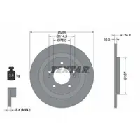 TEXTAR 92239103 Bremsscheiben 2 Stück hinten für HYUNDAI