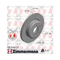 Zimmermann 150.3484.20 Bremsscheiben 2 Stück BMW
