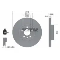 TEXTAR 92109905 Bremsscheiben 2 Stück vorne VW