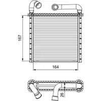 VALEO 811506 Warmetauscher VOLKSWAGEN PASSAT VIII FL für SEAT, VW, AUDI, SKODA