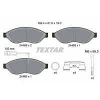 Bremsbelagsatz Scheibenbremse Textar 2446807 Q+ für Fiat Vorderachse