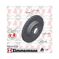 Zimmermann 150.3477.20 Bremsscheiben 2 Stück BMW