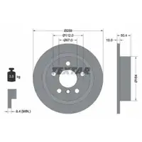 TEXTAR 92279303 Bremsscheiben 2 Stück hinten für MINI