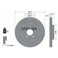 TEXTAR 92281803 Bremsscheiben 2 Stück vorne HYUNDAI