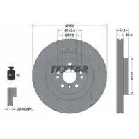 TEXTAR 92254405 Bremsscheiben 2 Stück vorne MERCEDES-BENZ