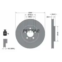 TEXTAR 92082305 Bremsscheiben 2 Stück VW