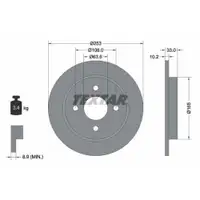 TEXTAR 92088403 Bremsscheiben 2 Stück FORD