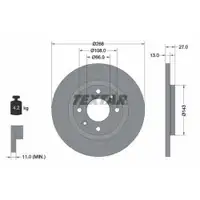 TEXTAR 92089103 Bremsscheiben 2 Stück CITROËN