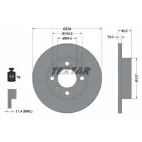 TEXTAR 92089300 Bremsscheiben 2 Stück vorne PROTON