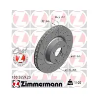 Zimmermann 400.3659.20 Bremsscheiben 2 Stück MERCEDES-BENZ