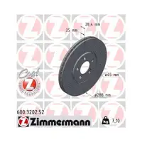 Zimmermann 600.3202.52 Bremsscheiben 2 Stück vorne für VW