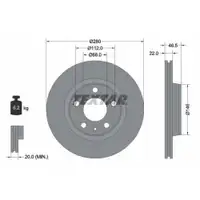 TEXTAR 92083505 Bremsscheiben 2 Stück vorne für AUDI