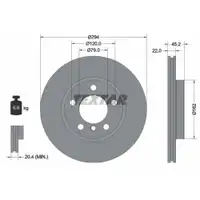 TEXTAR 92277805 Bremsscheiben 2 Stück MINI