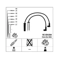 NGK 6864 Zündleitungssatz RC-CR1204 für CHRYSLER