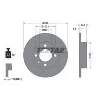 TEXTAR 92098203 Bremsscheiben 2 Stück VW