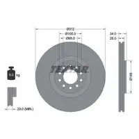TEXTAR 92098505 Bremsscheiben 2 Stück vorne VW