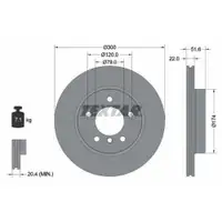 TEXTAR 92097205 Bremsscheiben 2 Stück vorne für BMW