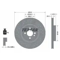 TEXTAR 92279105 Bremsscheiben 2 Stück vorne MINI