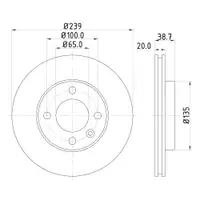 Mintex MDC365 Bremsscheiben 2 Stück für VW