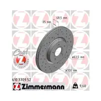 Original ZIMMERMANN 610.3709.52 Bremsscheiben 2 Stück für VOLVO