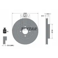 TEXTAR 92288303 Bremsscheiben 2 Stück vorne für HYUNDAI