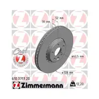 Zimmermann 610.3717.20 Bremsscheiben 2 Stück VOLVO
