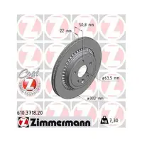 ZIMMERMANN 610.3718.20 Bremsscheiben 2 Stück VOLVO