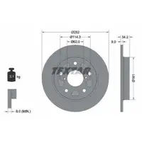 TEXTAR 92305703 Bremsscheiben 2 Stück hinten für SUZUKI