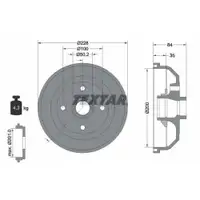 TEXTAR 94022300 Bremstrommeln 2 Stück hinten für OPEL