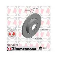 ZIMMERMANN 200.2535.20 Bremsscheiben 2 Stück NISSAN