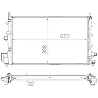 MAHLE CR 835 000S Kühlmittelkühler für FIAT, OPEL