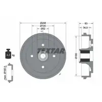 TEXTAR 94032500 Bremstrommeln 2 Stück SUZUKI