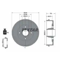 TEXTAR 94027100 Bremstrommeln 2 Stück hinten RENAULT