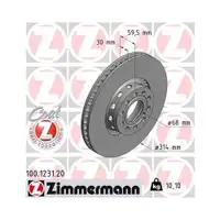Zimmermann 100.1231.00 Bremsscheiben 2 Stück