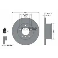 TEXTAR 92020300 Bremsscheiben 2 Stück