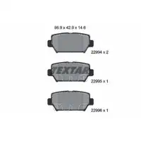 Bremsbelagsatz Scheibenbremse Textar 2299401 Q+ für Mitsubishi Hinterachse