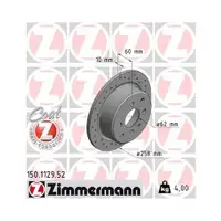 Original ZIMMERMANN 150.1129.52 Bremsscheiben 2 Stück für BMW