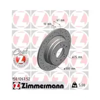 Original ZIMMERMANN 150.1267.52 Bremsscheiben 2 Stück für BMW