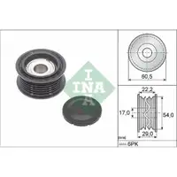 Umlenk /führungsrolle Keilrippenriemen Schaeffler Ina 532 0854 10 für Audi