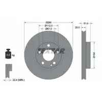 TEXTAR 92257003 Bremsscheiben 2 Stück für MERCEDES-BENZ