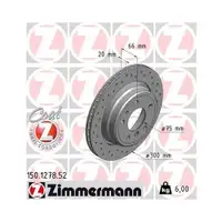 Original ZIMMERMANN 150.1278.52 Bremsscheiben 2 Stück für BMW