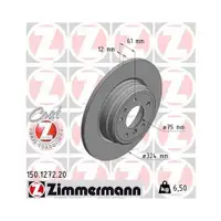 ZIMMERMANN 150.1272.20 Bremsscheiben 2 Stück für BMW