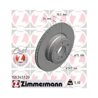 ZIMMERMANN Bremsscheiben 2 Stück z. Bsp. für BMW
