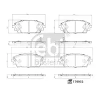 FEBI BILSTEIN 179955 Bremsbelagsatz für MAZDA
