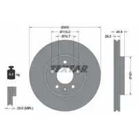 TEXTAR 92205605 Bremsscheiben 2 Stück vorne OPEL
