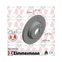 Original ZIMMERMANN 150.1281.52 Bremsscheiben 2 Stück für BMW
