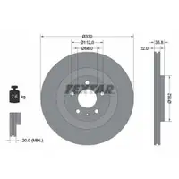 TEXTAR 92238305 Bremsscheiben 2 Stück AUDI