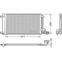 DENSO DCN02034 Kondensator A/C für SEAT, AUDI, SKODA, VW
