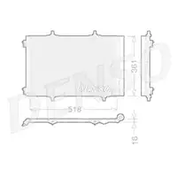 DENSO DCN07013 Kondensator A/C für PEUGEOT, CITROËN, OPEL