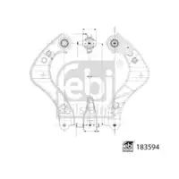 Lenker Radaufhängung Febi Bilstein 183594 für Toyota Hinterachse Rechts Oben